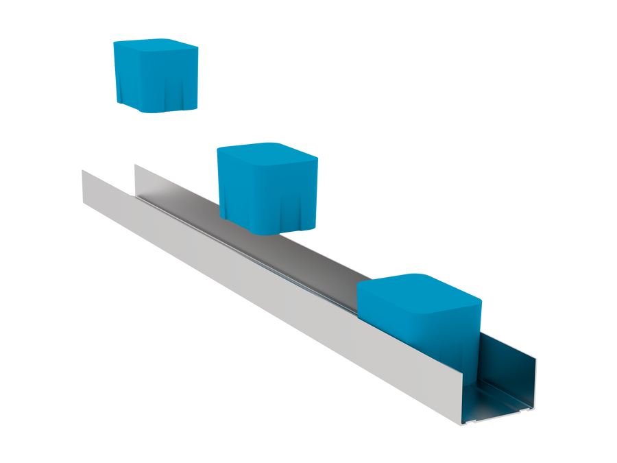 60x60mm shock absorber. Viscoren Blue